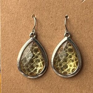 Elegant Silver and Gold Teardrop Earrings